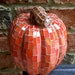 Lovely 3-D Stained Glass Mosaic Pumpkin