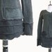 On Sale! Wool Tunic M Medium Recycled Eco Friendly Flower Floral Pocket Charcoal Gray Earthy