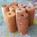 Vintage Macrame Beads Large Exquisitely Aged Wooden Tubes for Altered Art Projects lot of 8