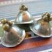 TURKOMAN BUTTONS Vintage Silver lot of 3 Kuchi Belly Dance style Petite size