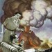 Funny Collage Art Volcano Pipe Smoke