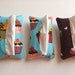 Tissue Holders with Hand Sanitizer Pockets - Set of 3 in Cupcake Design