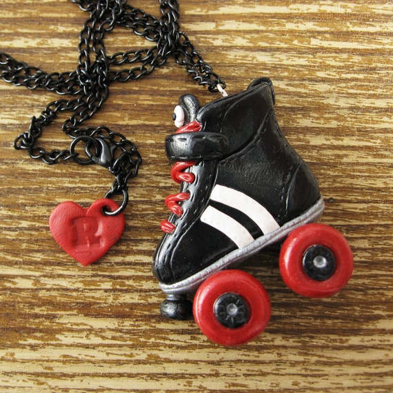 Derby Roller Skate Necklace by rapscalliondesign on Etsy