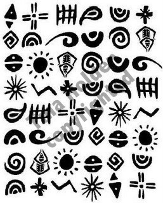 Symbols Silkscreen for Polymer clay and Crafts by Beadcomber