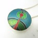 Cloisonné enamel statement necklace, hand fabricated, in vibrant blue green and red - cloisonné jewelry - unique jewelry - ooak