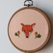 SALE Fox with Acorns Woodland Themed Sampler Hand Sewn in Cross Stitch