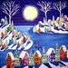 Tribute to Vince Guaraldi Winter Wonderland Snow Ice Skate Whimsical Original Folk Art Painting