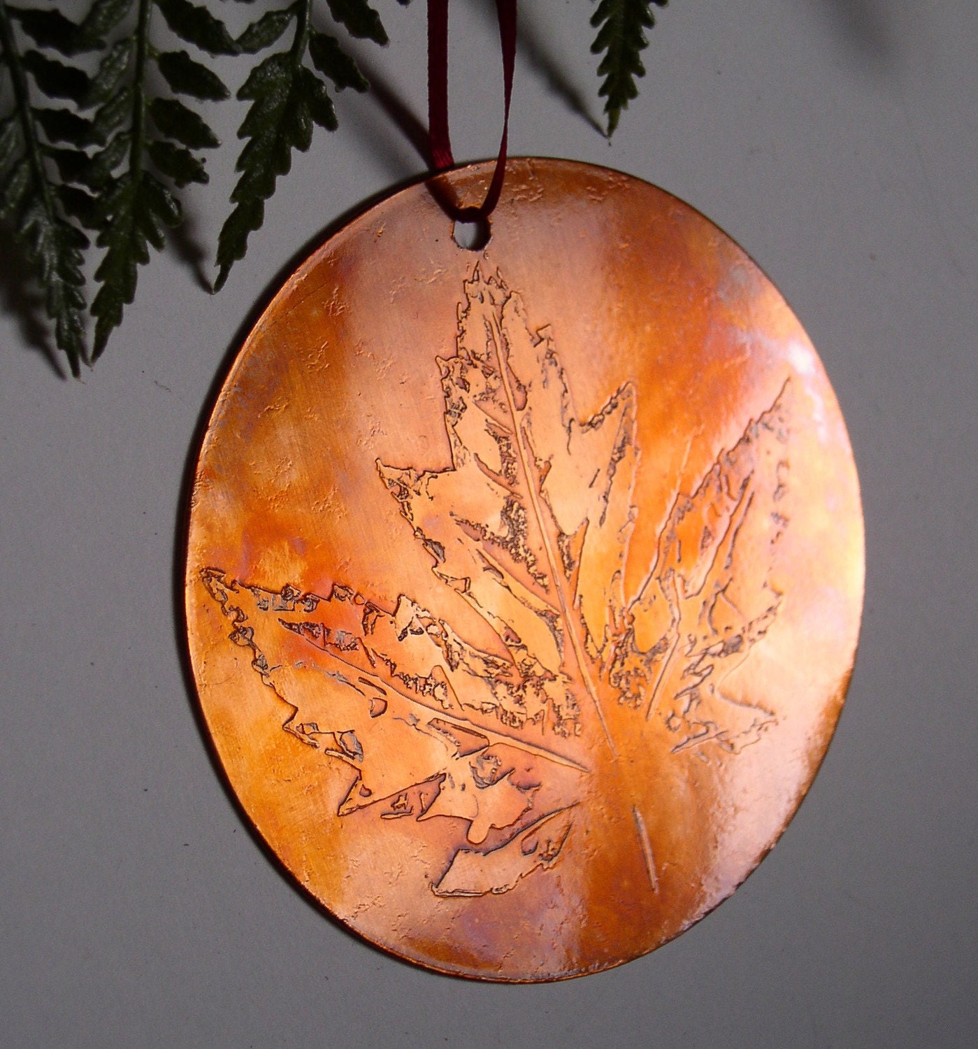 copper art maple leaf holiday ornament copper art maple leaf holiday ornament