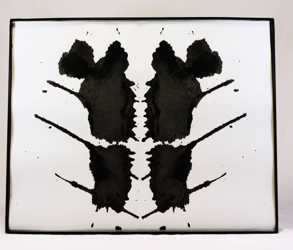 Ink blot art original 8x10 inspired by by RubyMoonDesigns on Etsy