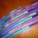 Variegated Purple to Aqua Japanese Handmade Cotton Fabric Ribbon 42" thinner (5)