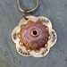 Mixed Metal and Boro Lampwork Glass Beaded Pendant Necklace Keep Calm and Carry On