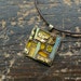 November Topaz Inspiration Mosaic Pendant for November in Yellow Ochre(1 inch)