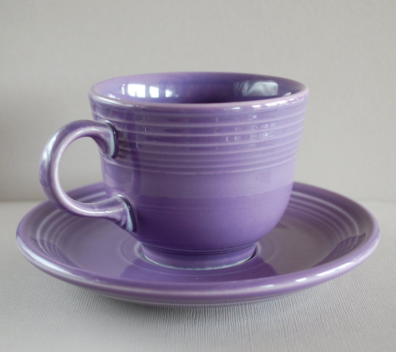 Vintage Purple Fiestaware Cup and Saucer