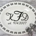 personalized monogrammed 18" oval ribbon decorative serving platter