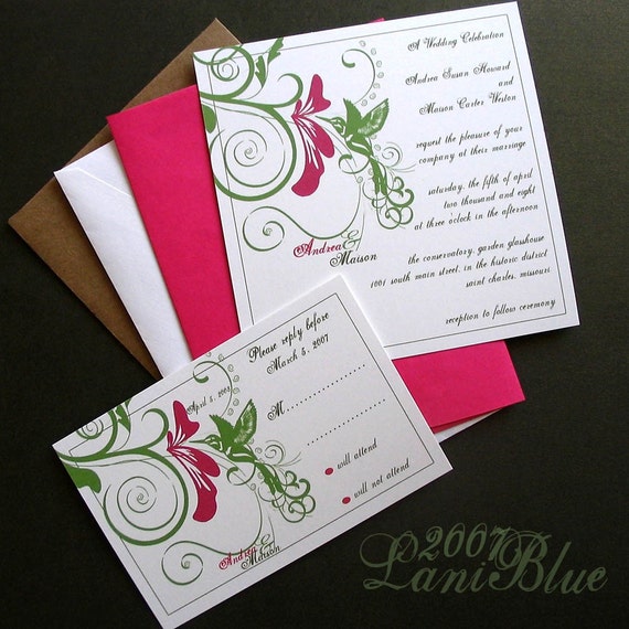 Hummingbird Wedding Invitations 2