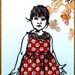 Baby Girl Baseball Bee Print Linocut Silkscreen
