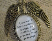 Coco Chanel Quote Charm Necklace