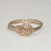 SALE Delicate Rosette Swirl Gold Wire Ring, sz 11