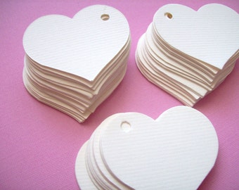 Heart Tags, Wedding Favors, Set of 50, Valentine Tag, Price Tag, Favor