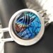 Fused Dichroic Glass Jewelry - Dichroic Glass Bracelet - Silver Plated Bangle Bracelet 111011b101