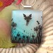 Fairy Dragonfly Garden Fused Dichroic Glass Pendant and Necklace 012211p106