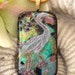 Reserved for a Customer Exotic Bird, Dichroic Fused Glass Jewelry -Dichroic Glass Pendant - Necklace Egret 103111p104