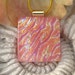 Dichroic Glass Pendant - Pink Coral - Dichroic Fused Glass Jewelry - Necklace 021512p102