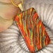 Red Dichroic Glass - Dichroic Fused Glass Jewelry - Dichroic Glass Pendant - Necklace 030712p108