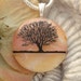 Sunset Horizon Tree - Dichroic Fused Glass Jewelry - Fused Dichroic Glass Pendant and Necklace 040312p109