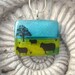 Sheep Necklace - Lamb - Dichroic Glass Pendant - Dichroic Fused Glass Jewelry - Fused Glass Nature 042112p104