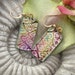 Dichroic Glass Earrings - Rainbow Silver Pink - Dichroic Fused Glass Jewelry - 14KT GF 051912e105