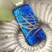 Dichroic Glass Pendant - Dichroic Fused Glass Jewelry - Necklace - Blue Sea Swept - 061312p100
