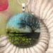 Dichroic Glass Pendant Jewelry - Reflection Tree - Dichroic Fused Glass Jewelry - Necklace - Fused Glass Pendant - 062212p104