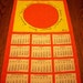 Vintage 1974 70s Calendar Towel Signed Vera