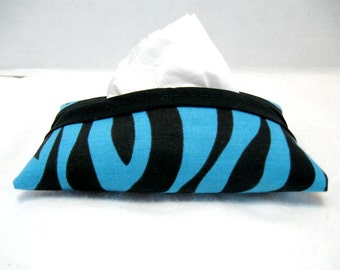 Tissue Cozy Zebra Turquoise