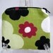 Coin Purse Flowers Zippered Bold Floral Pouch