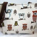 Large Purse Tote Owls Brown Olive 4 Pockets MADE TO ORDER