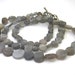 Luminous Graduated Grey Moonstone Silver Necklace