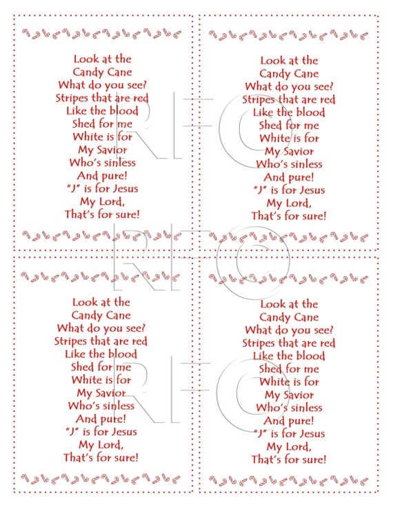 Legend of the Candy Cane printable by ranaefrances on Etsy