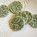 Porcelain Buttons in shimmering green