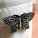 Victorian Butterfly- black and white porcelain necklace
