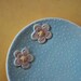 Dotted Swiss- tidbit plate in baby blue
