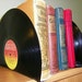 Record made into Bookends - Record Book Ends for Office or Home - Upcycled Home Decor