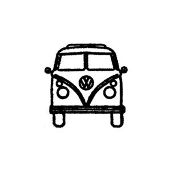 VW volkswagen bus front end rubber stamp