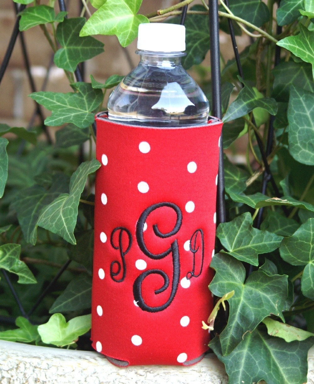 Polka Dot Water Bottle Koozie