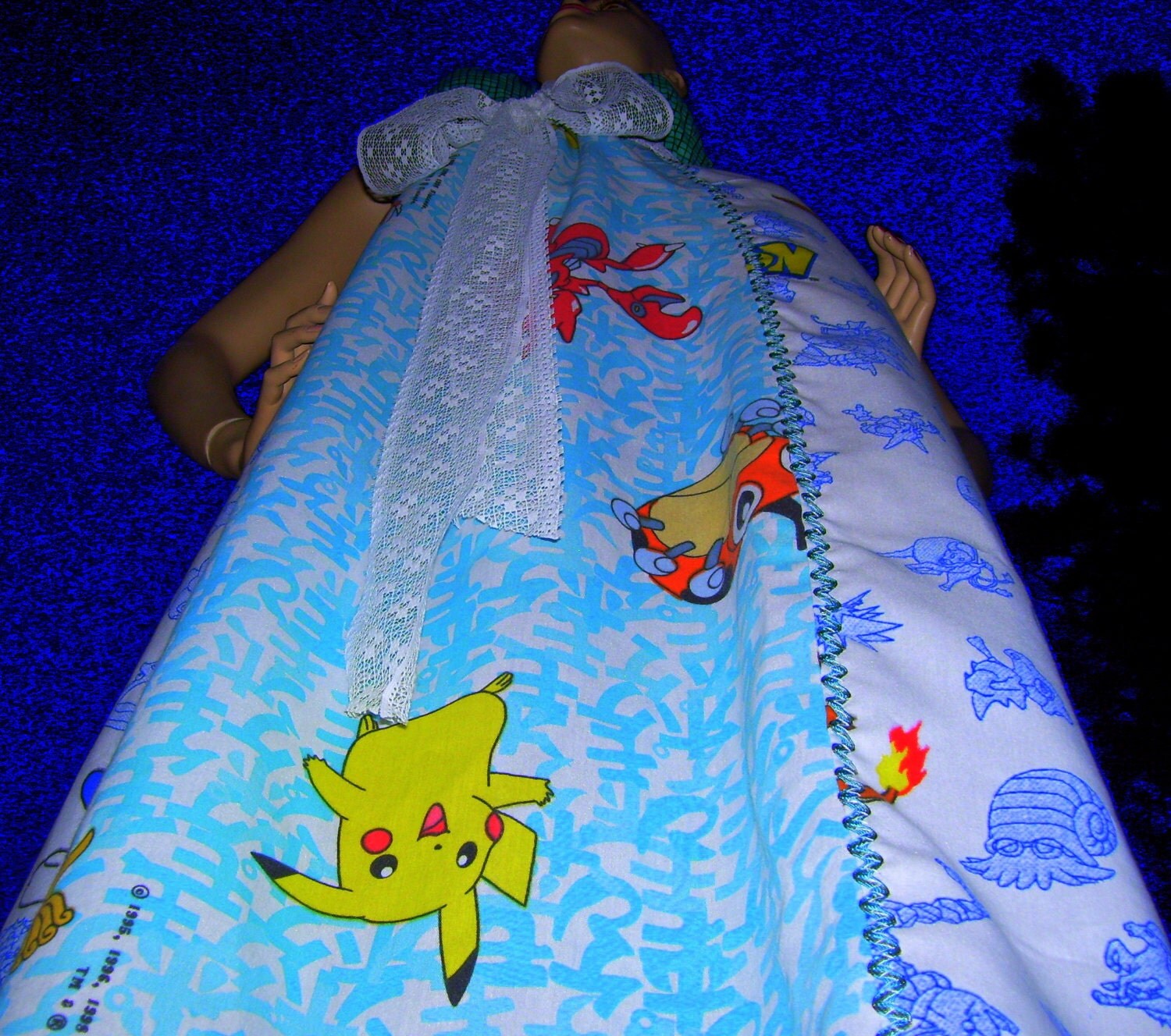 Pokemon Prom Dress Picachu Upcycled Sundress Geek Chic Maxi