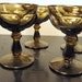 vintage smoky topaz vintage cocktail glasses - set of 4