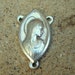 One (1) Vintage Virgin Mary Rosary Center Medal. Gorgeous.