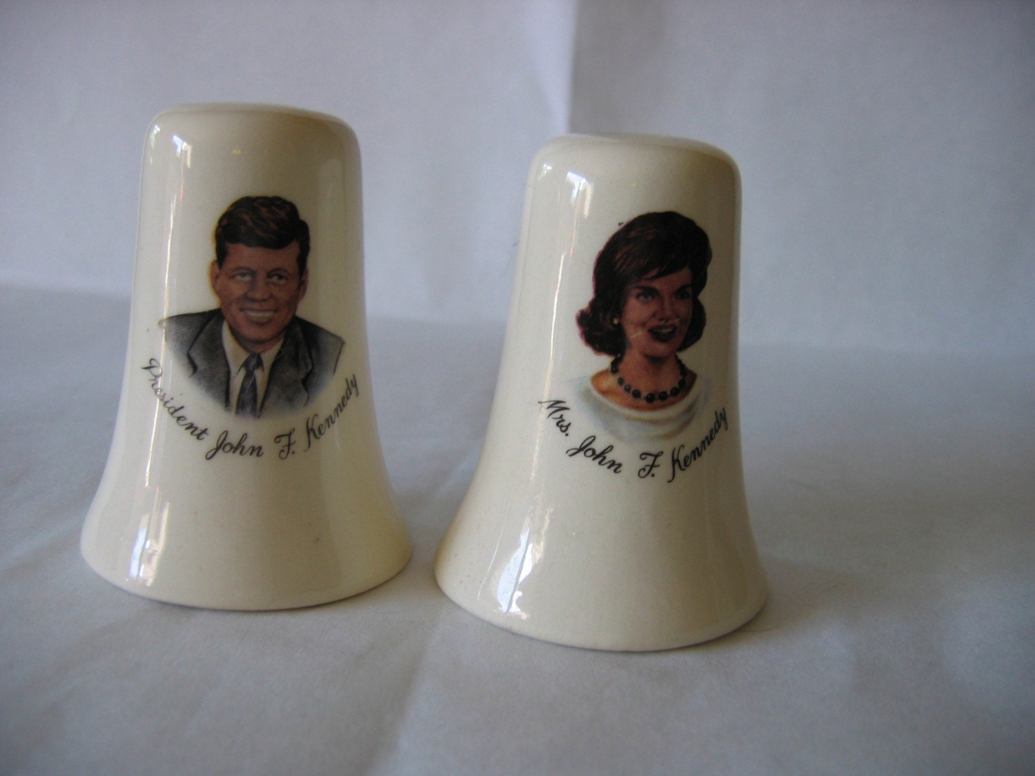 JFK and Jackie Vintage salt and pepper shakers