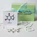 caffeine molecule necklace in solid sterling silver